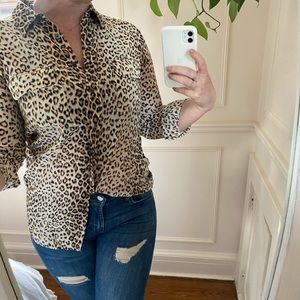 Equipment Silk Shirt in Leopard Print